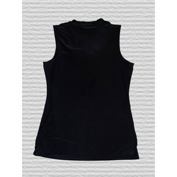 Dana Buchman Cowl Neck Sleeveless Blouse Womens XL Black Basic Layering Career - Picture 5 of 7